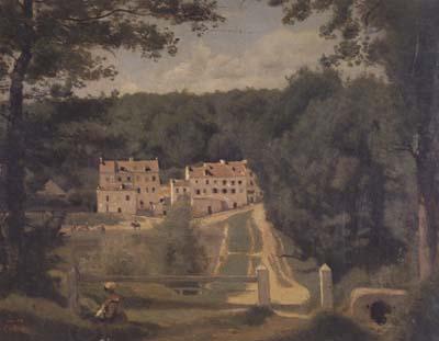 Jean Baptiste Camille  Corot Les maisons Cabassud (mk11) oil painting picture